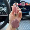 Chaveiro criativo de argila com strass de diamante maçã Chaveiro de carro de diamante para senhoras japonesas e coreanas Ornamentos de bolsa com strass Venda por atacado