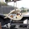 2023 nuevo alas de ángel para dormir transfronterizas cachorro Accesorios para espejo retrovisor de coche adornos de árbol de Navidad adornos