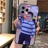 Carcasa de teléfono para iPhone 15 de chico divertido