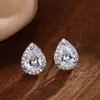 Corea Dongdaemun ins Pendientes Pequeños Sencillos de Zirconia Gota de Agua para Mujer Moda Elegante Banquete de Celebridades Outlet de Fábrica