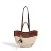 2026 Nova Bolsa de Ombro Color Block, Bolsa Versátil de Alta Qualidade para Axila, Bolsa Casual Preguiçosa Asa, Bolsa Tote de Luxo Leve para o Trabalho