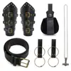 Cinto Medieval Viking Renascentista, Bolsa de Cintura, Pulseira, Chaveiro, Fantasia de Cosplay de Halloween