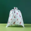 Bolsas de Regalo Navideñas con Cordón de Fábrica, Bolsas para Empaquetar Regalos de Navidad, Bolsas de Almacenamiento, Bolsas de Regalo para Fiestas