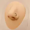 Aros de Nariz Europeos y Americanos Transfronterizos, Aros de Nariz con Bolita Retorcida de Moda y Sencillos, Accesorios de Nariz Personalizados Modernos y Geniales, Clavos de Nariz Estilo Genial