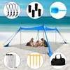Toldo de Praia Lycra Transfronteiriço Proteção Solar Externa e Frescor Lycra Elástico em Quatro Lados Tenda Toldo para Acampamento à Beira-Mar