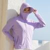 Roupas de proteção solar de seda gelada atacado de uma peça para homens e mulheres chapéu grande removível anti-UV roupas de pesca roupas de proteção solar roupas respiráveis