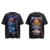 Camiseta de Manga Curta Verão Vintage Distressed High Street Retro Saint Xxx Stb Marca Tendência Unissex