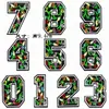 Carimbo de bordado para passar a ferro com cores 0-9 adesivos digitais de tecido acessórios de vestuário outono e inverno adesivos de bordado mais vendidos adesivos de patch DIY