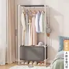 Perchero de ropa para mesita de noche, perchero de pie para puerta, armario sencillo de tela para dormitorio, perchero, estante de almacenamiento