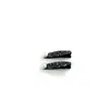 Pinza lateral BB original hecha a mano, base negra con pedrería completa y una sola perla, minimalista y única para flequillo y accesorios para el cabello