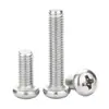 Tornillos de Cabeza Cruzada Paneles de Acero Inoxidable 201 al por Mayor, Tornillos de Cabeza Redonda, Piezas Mecánicas de Alta Resistencia Fuente