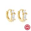 Pendientes de lazo de plata esterlina S925 con forma de bola redonda y diamantes, pendientes transfronterizos de Europa y Estados Unidos, pendientes de viento frío INS calientes