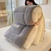 Colcha de lã de cordeiro, colcha de inverno espessa, colcha quente de algodão veludo de leite, dupla face de fleece, adequada para camas de solteiro ou de casal, para primavera, outono e inverno, com núcleo de fleece