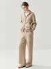 Elegante Cárdigan de Cachemira con Cremallera Conjunto de Punto Casual Adelgazante 2026 Otoño e Invierno Nuevo Abrigo Grueso Pantalones de Pierna Ancha para Mujer
