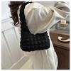 Bolso a cuadros de tela burbuja dulce fresca bolso de mujer moda simple coreana portátil hombro axila