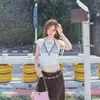 Bikini sexy para chica hot estilo japonés a cuadros para playa, aguas termales, vacaciones, traje de baño bikini de dos piezas para mujer, estilo de deseo puro, busto pequeño
