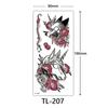 Adesivos de tatuagem de flores direto da fábrica, adesivos de tatuagem de esboço colorido, letras inglesas, tatuagem para fotografia de casamento