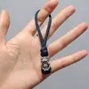 Cuerda de Paraguas de Siete Hilos Pirata Espartano Línea Azul Dura Llavero Colgante Hecho a Mano Estilo Vikingo Llavero