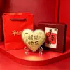 Moneda de Oro Corazón Puro 999 Colgante Festival de las Siete Estrellas Regalo de San Valentín para Esposa Novia