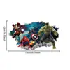 Adesivos de Parede Homem-Aranha Quebrando Parede 3D Herói da Marvel Desenho Animado Adesivos Autoadesivos de PVC para Decoração de Parede de Quarto de Meninos e Sala de Estar