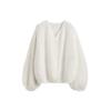 Cardigan Fluffy Calado Suelto y Casual Longmei para Mujer 2026 Nuevo Estilo Tot Primavera Temprana Suéter Corto de Punto Sencillo
