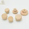 Manijas de Madera Blanca de un Solo Agujero al por Mayor para Cajones de Muebles y Puertas de Gabinetes, Manijas de Madera Maciza, Madera de Loto, Madera de Haya, Manijas Redondas