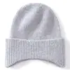Nueva colección de otoño e invierno: Gorros 100% cachemira pura para niños y niñas, con un diseño minimalista de estilo coreano, estilo versátil y características gruesas, cálidas y protectoras para los oídos