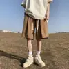 Casaco de verão masculino fino transfronteiriço, marca retrô moderna estilo japonês, shorts de cinco pontos, simples e de corte solto, shorts esportivos casuais
