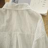 Camisa a Rayas Ventosa para Mujer Primavera Nueva Diseño con Sentido de Estilo Coreano Commuter Adelgazante Estilo Hong Kong Manga Larga Camisa Holgada