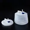 Balde de água dobrável retrátil grande capacidade para uso externo com torneira, adequado para viagens e acampamento, montável em carro, dobrável e durável