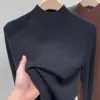 Linda Camisa Base de Tricô Rosa Estilo Coreano para Mulheres, Única e Super Estilosa para Outono e Inverno, Modelagem Justa e Valoriza o Corpo