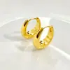 Brincos de Aço Titânio Brilhante Personalidade Versátil Francesa Ear Cuffs Brincos de Superfície Curva Brincos de Nicho de Alta Gama Fornecimento Transfronteiriço