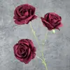 Flores Artificiais Rosas de 3 Cabeças Layout de Cena de Casamento Decoração de Casa Flores de Seda Feitas à Mão Ornamentos de Flores Artificiais Cross-Border Atacado