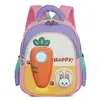 Nova Mochila Infantil de Desenho Animado Cenoura de Alto Padrão para Jardim de Infância Bebê de 3-5 Anos, Mochila Infantil Ultraleve e Redutora de Peso Atacado