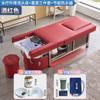 Cama de champú de masaje multifuncional eléctrica con terapia de pies, fumigación, calentador de agua, circulación de agua, peluquería, peluquería