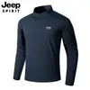 2026 Nueva Camiseta de Manga Larga Fina para Hombre de Primavera y Otoño Cuello Alto Media Cremallera Top Casual Sudadera Moderna y a la Moda