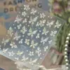 Pegatinas para Uñas de Camelia de Primavera Estilo Hada de Celebridad de Internet con Brillo de Concha en Relieve, Flores de Cristal, Flores de Cerezo y Decoraciones de Uñas de Flor de Durazno
