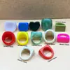 Anillo de Resina Geométrico Arcoíris con Patrón de Nube Difuminada Estilo Nuevo Japonés y Coreano Transfronterizo Anillo Ins de Verano Lindo Estilo Milenio para Mujeres