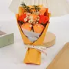 Presente de Aniversário Dia dos Namorados mini 7 Rosas Tamanho Polegar Sabonete Flores Preservadas Gipsofila Flores Secas Atacado Transfronteiriço
