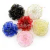 Flores de Gasa Nieve Hechas a Mano DIY de 5.5 cm con Borde Dorado, Ropa, Zapatos y Sombreros de Mujer, Flores Decorativas de Gasa Nieve, Flores de Chifón