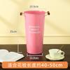 Cubo para Flores de Madera Rosa con Mango Estilo Nórdico para Uso Doméstico, Cubo para Flores Frescas de Floristería, Jarrón Profundo de Lata Decorativo para Arreglos Florales