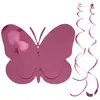 Novo Pingente Espiral Borboleta Rosa Dia dos Namorados Amor Casamento Festa Decorações Guirlanda Enfeites Pendurados Atacado Transfronteiriço