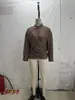 ZR Comercio Exterior Transfronterizo Wholesale 2026 Nueva Moda Femenina Europea y Americana Manga Larga Solapa Commuting Doble Botonadura Camisa Rayada