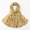 Novo Lenço Longo de Chiffon Estampado Estilo Transfronteiriço Lenço de Cabeça Estilo Étnico Xale para Mulheres com Estampa Fresca e Ótima Queda