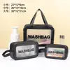 Bolsa de Higiene Pessoal Transparente à Prova d'Água Ins Bolsa Satchel de PU Bolsa de Cosméticos Multifuncional Bolsa Satchel de Grande Capacidade à Prova d'Água Bolsa de Cosméticos