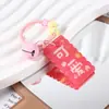 Llavero de Acrílico de Dibujos Animados con Texto Inspirador y Bendiciones, Colgante para Mochila DIY, Llavero Fresco y Lindo