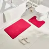 Conjunto de Tapetes de Chão de Tecido Coral Pebble Transfronteiriço Estilo Simples Banheiro Tapete Antiderrapante Fácil de Limpar Banheiro Tapete Absorvente de Água