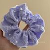 Estilo Coreano Fragrante Roxo Taro Renda Anel de Cabelo Intestino Grosso All-match de Alta Qualidade Estilo Menina Tiara Presilha de Cabelo Acessórios para Rabo de Cavalo Alto