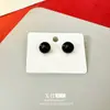 Pendientes Casuales de Perlas Angora Rojo Aguja de Plata Estilo Socialité Pendientes Diarios de Nicho Más Fáciles de Combinar con el Agujero del Oído