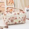 Bolsa Cosmética Estilo Coreano Nueva Gran Capacidad Acolchada Portátil Bolsa de Almacenamiento Diseño Nicho Alto Valor Bolsa de Aseo de Dibujos Animados